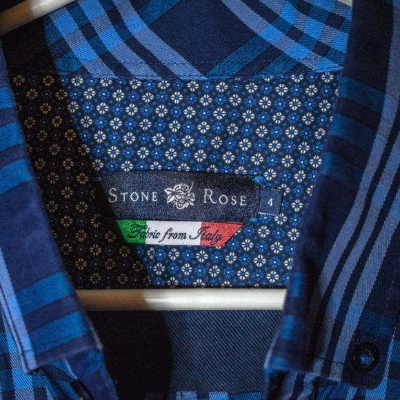 Stone Rose Long Sleeve Criss Cross Button Down - Picture 5 of 8